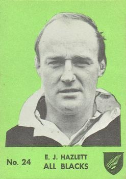 1968 Playtime Rugby Gum Famous Rugby Players - Green #24 Jack Hazlett Front
